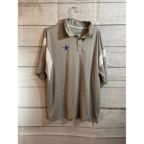 Dallas Cowboys - Augusta Sportswear - Men's Grey Logo Polo Shirt - Size XL - Picture 1 of 5